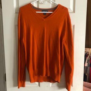 NWOT -Mens Orange Lands End Sweater